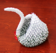 The Craft Group make various items - this is an origami swan